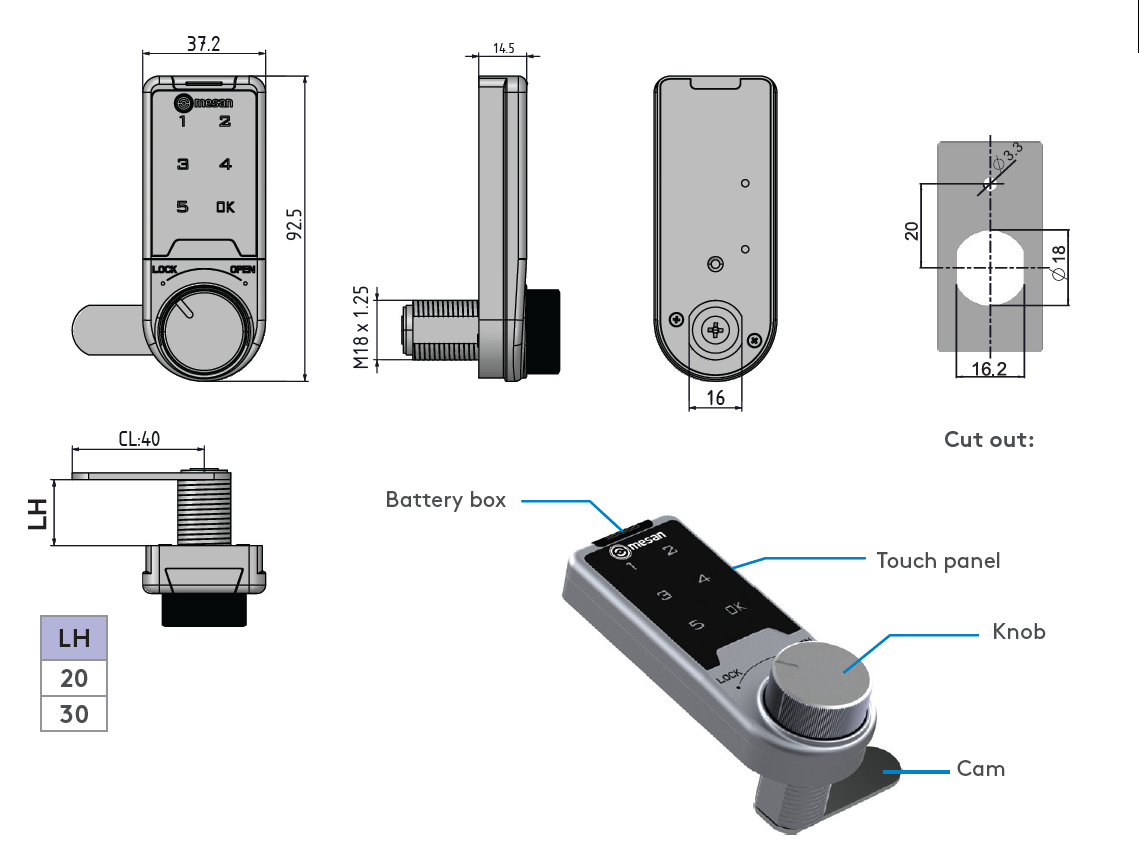 Essentra Mesan Electronic Locking System